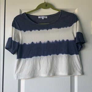 Striped tie-dye shirt
